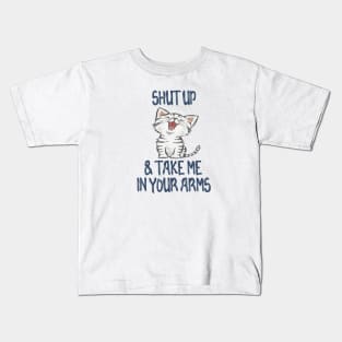 angry little cat t-shirt Kids T-Shirt